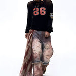 Opium Mesh Varsity Knit Sweater - Fuga Studios