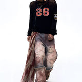 Opium Mesh Varsity Knit Sweater - Fuga Studios