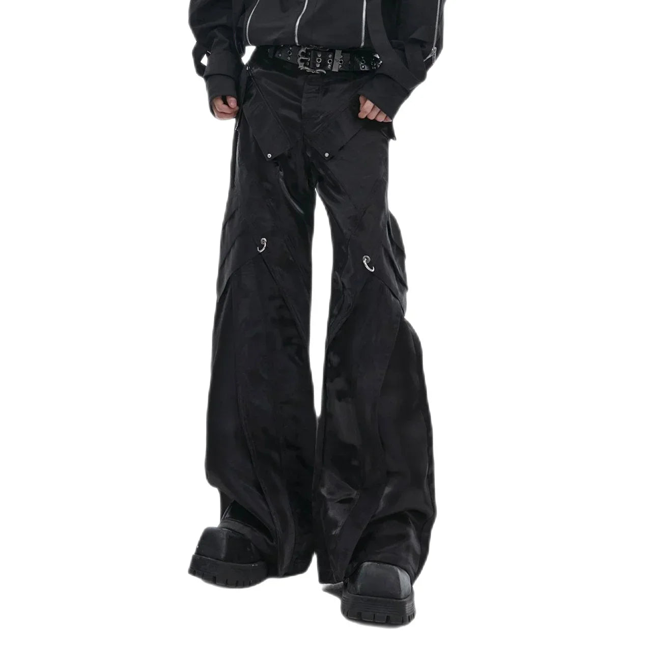 Opium Metal Buckle Leather Pants - Fuga Studios