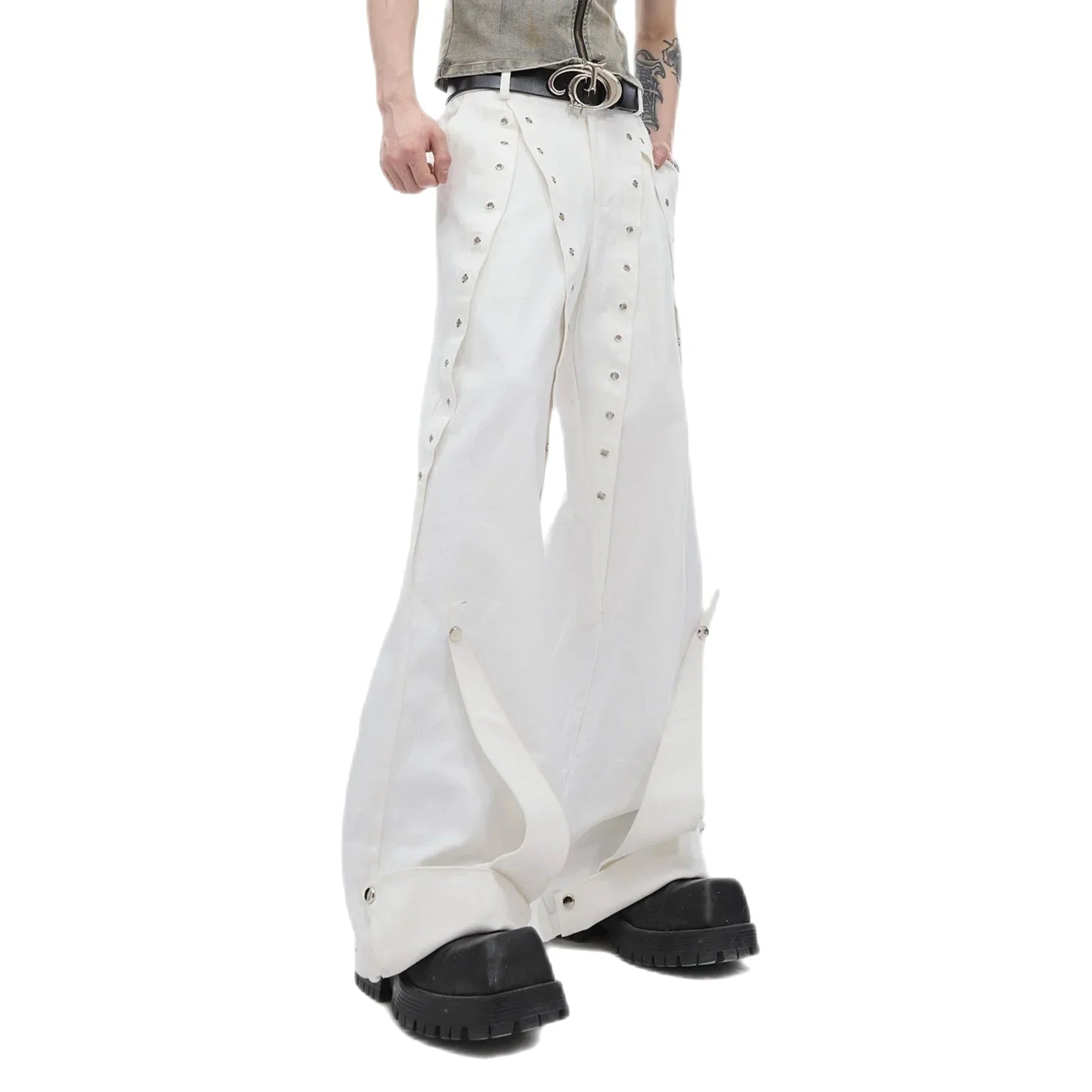 Opium Metal Embellishment Pants - Fuga Studios