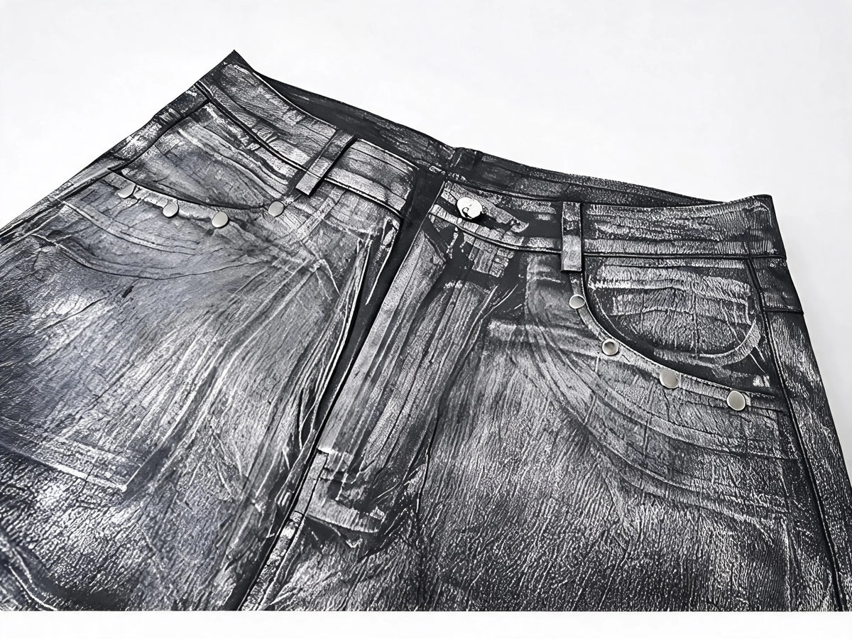 Opium Metallic Chevron Wide-Leg Pants - Fuga Studios