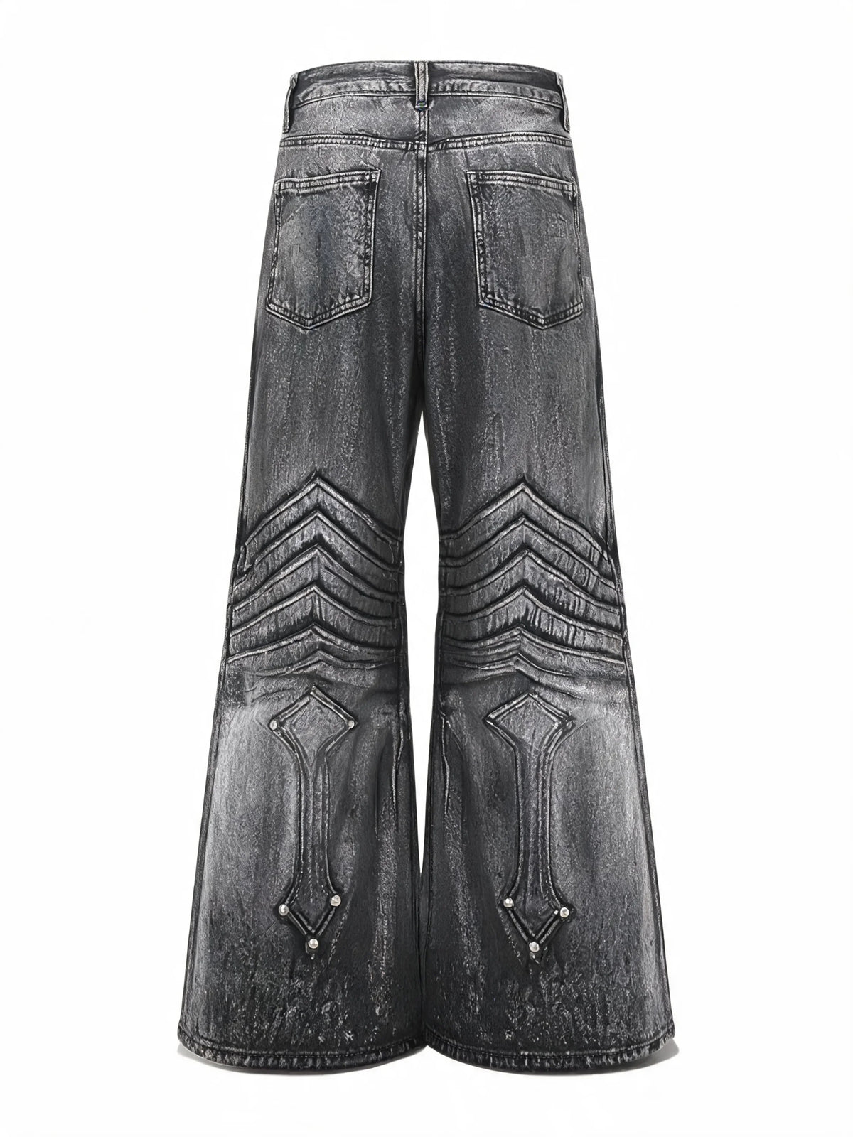 Opium Metallic Chevron Wide-Leg Pants - Fuga Studios