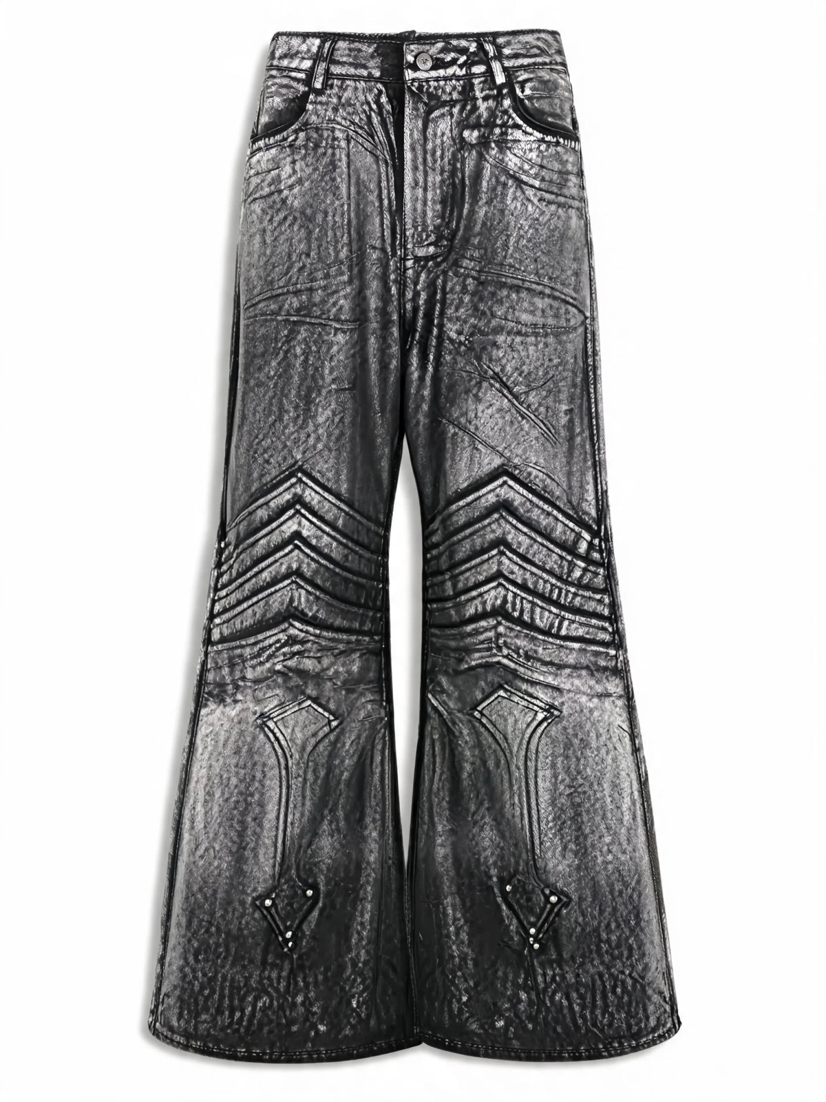 Opium Metallic Chevron Wide-Leg Pants - Fuga Studios