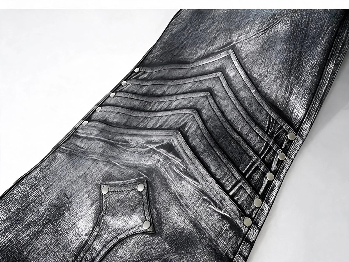 Opium Metallic Chevron Wide-Leg Pants - Fuga Studios