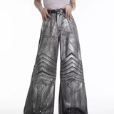Opium Metallic Chevron Wide-Leg Pants - Fuga Studios
