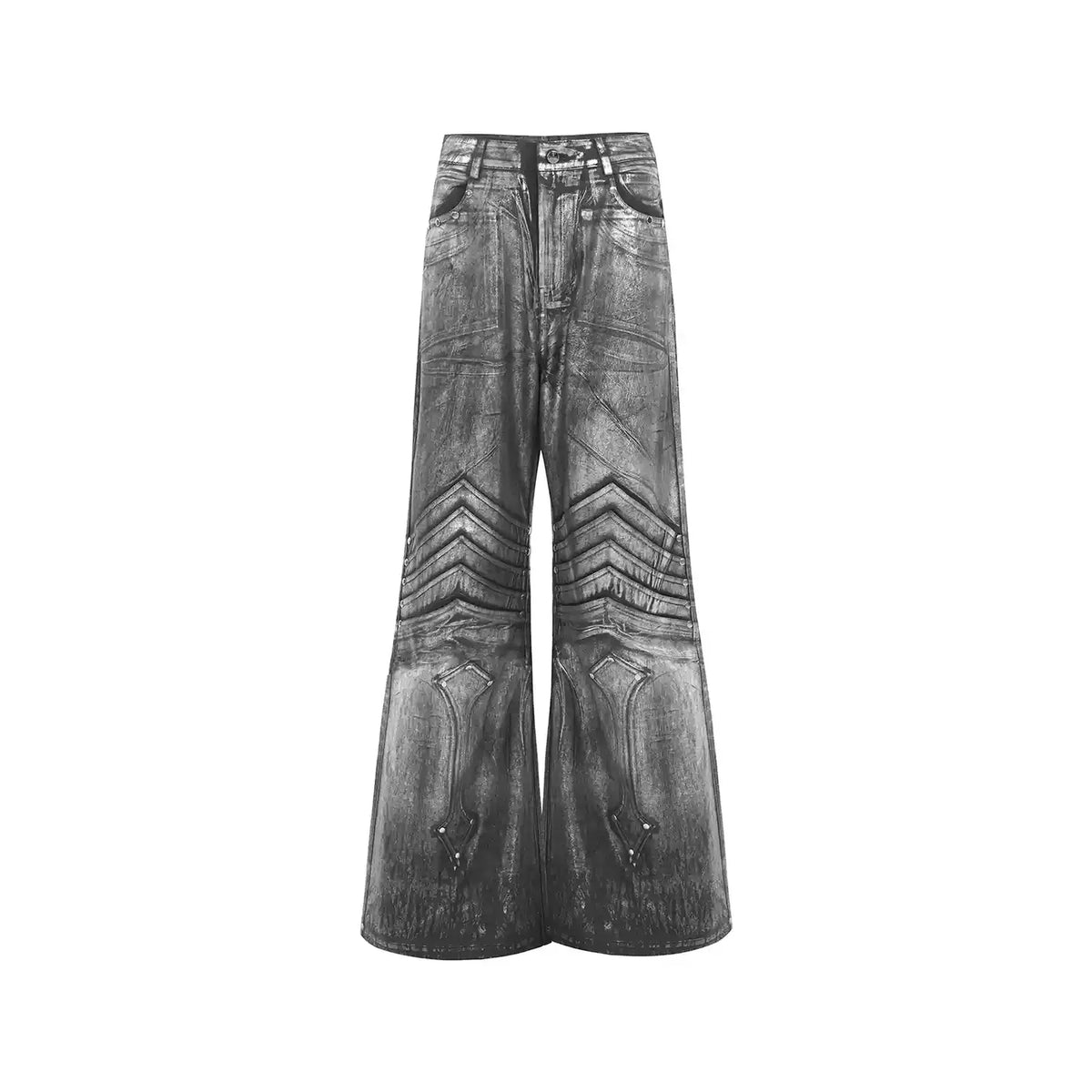 Opium Wide-Leg Trousers. Metallic Chevron. | Fūga Studios