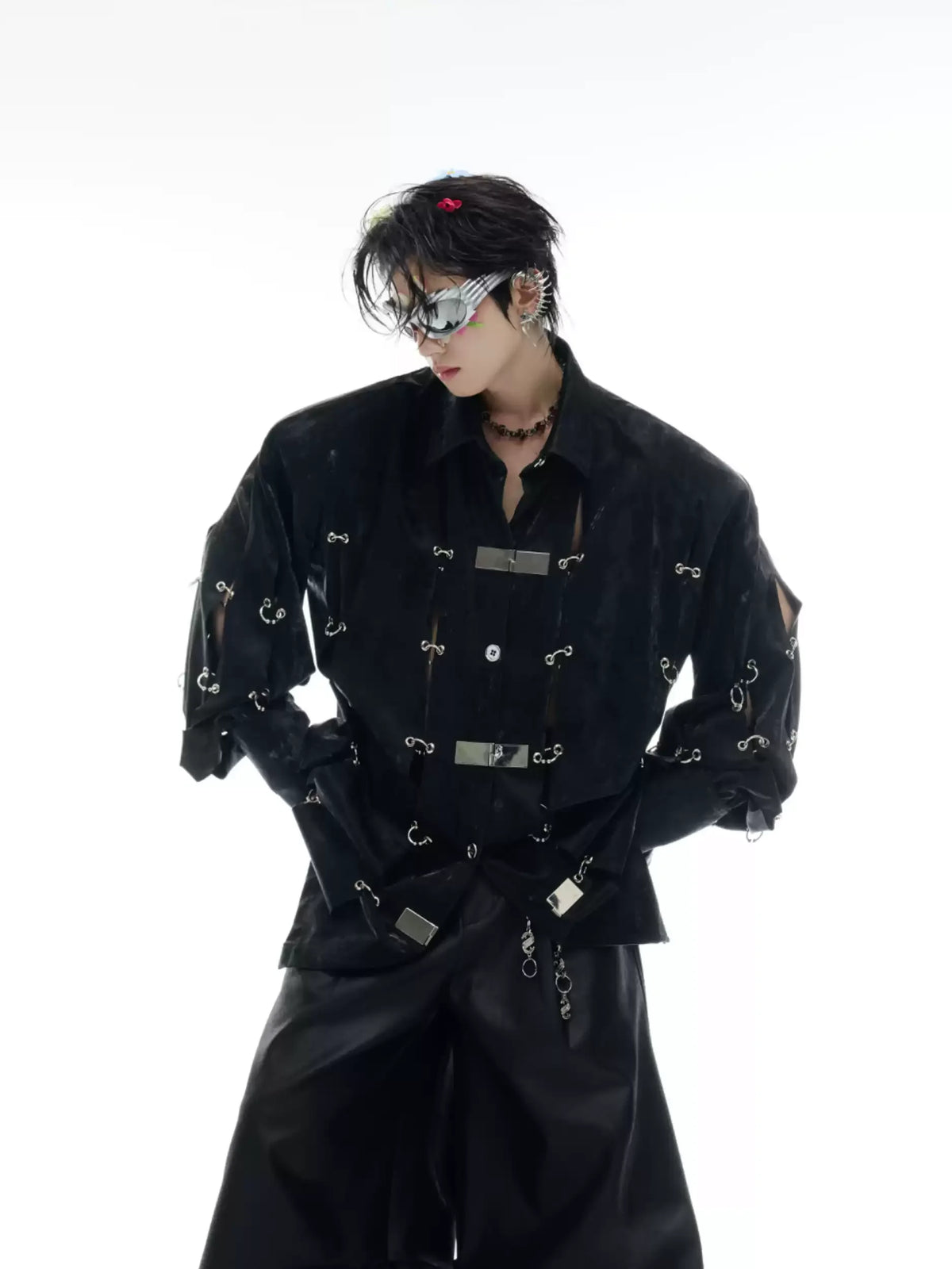 Opium Shirt. Metal Buckles, Rings. | Fūga Studios Opium Shirt. Metal Buckles, Rings. | Fūga Studios