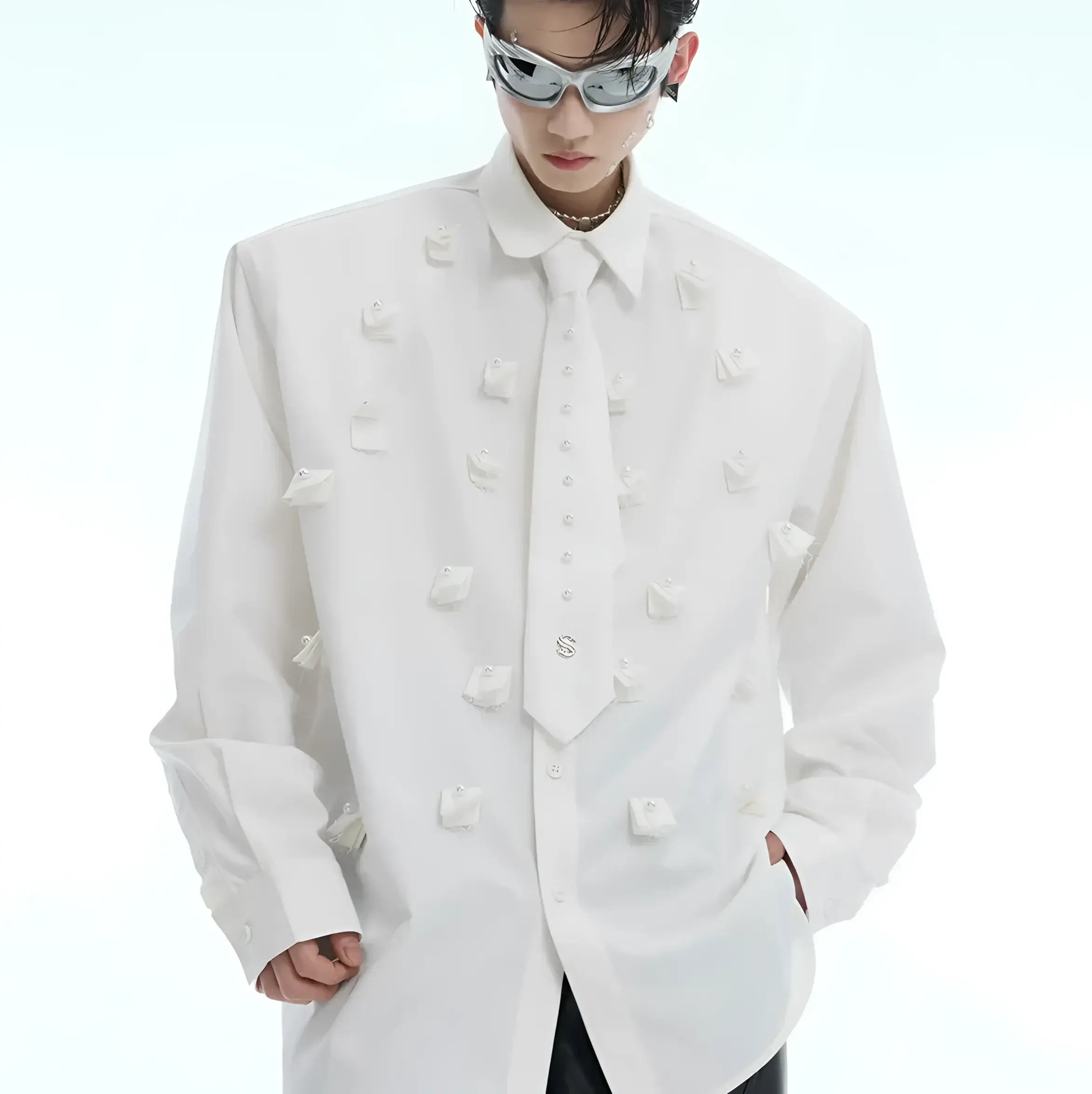 Opium Necktie Pearl Shirt - Fuga Studios