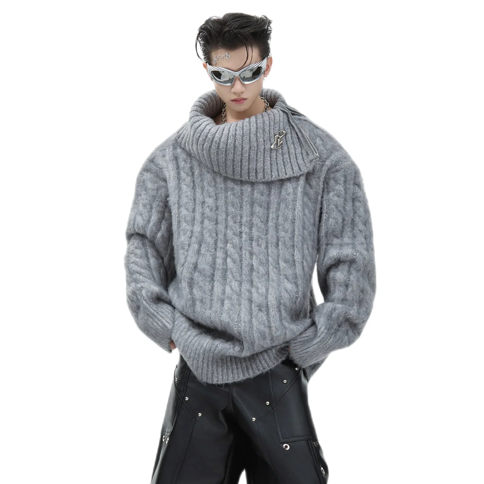 Opium Oversized Turtleneck Sweater - Fuga Studios