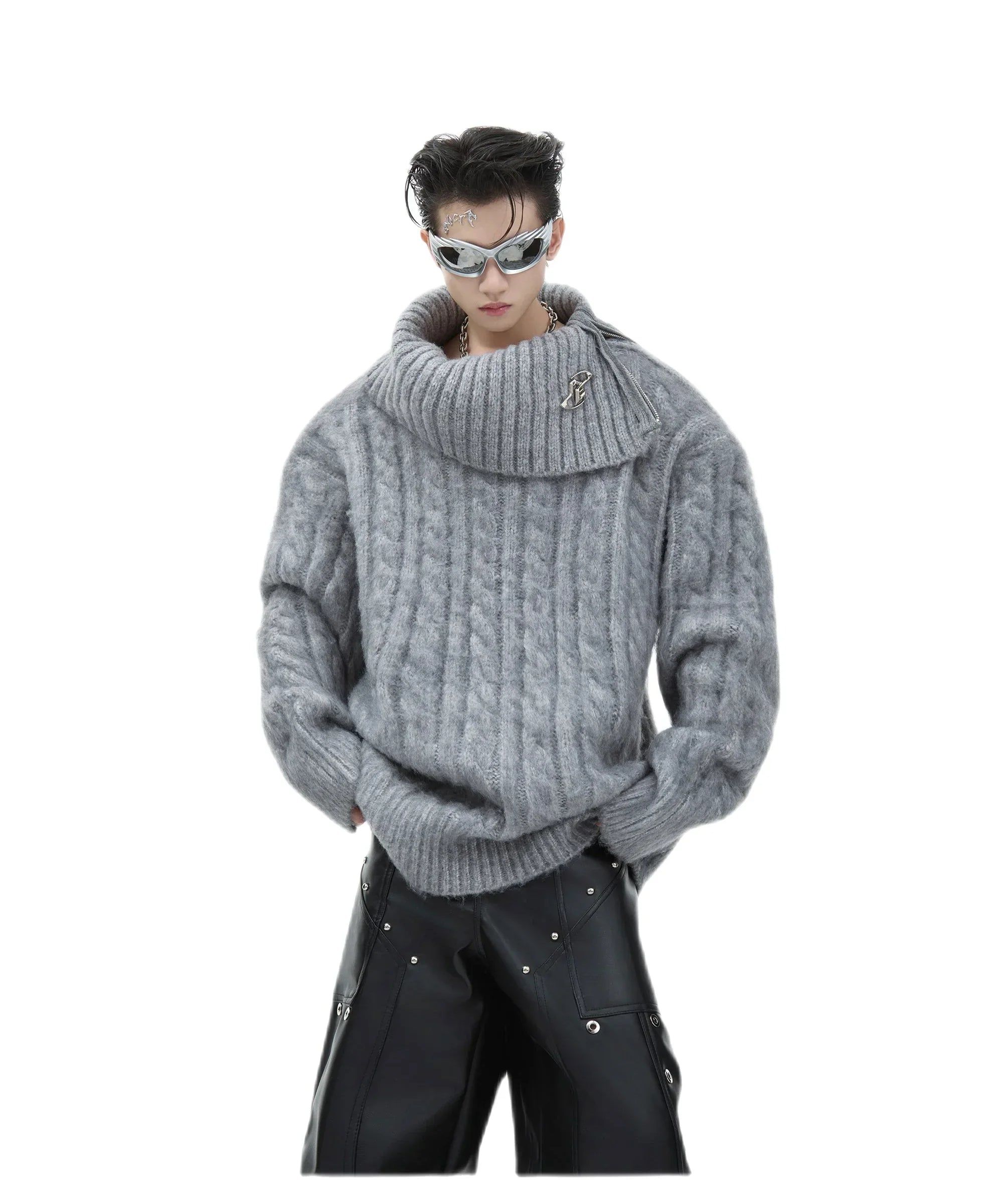 Opium Oversized Turtleneck Sweater - Fuga Studios