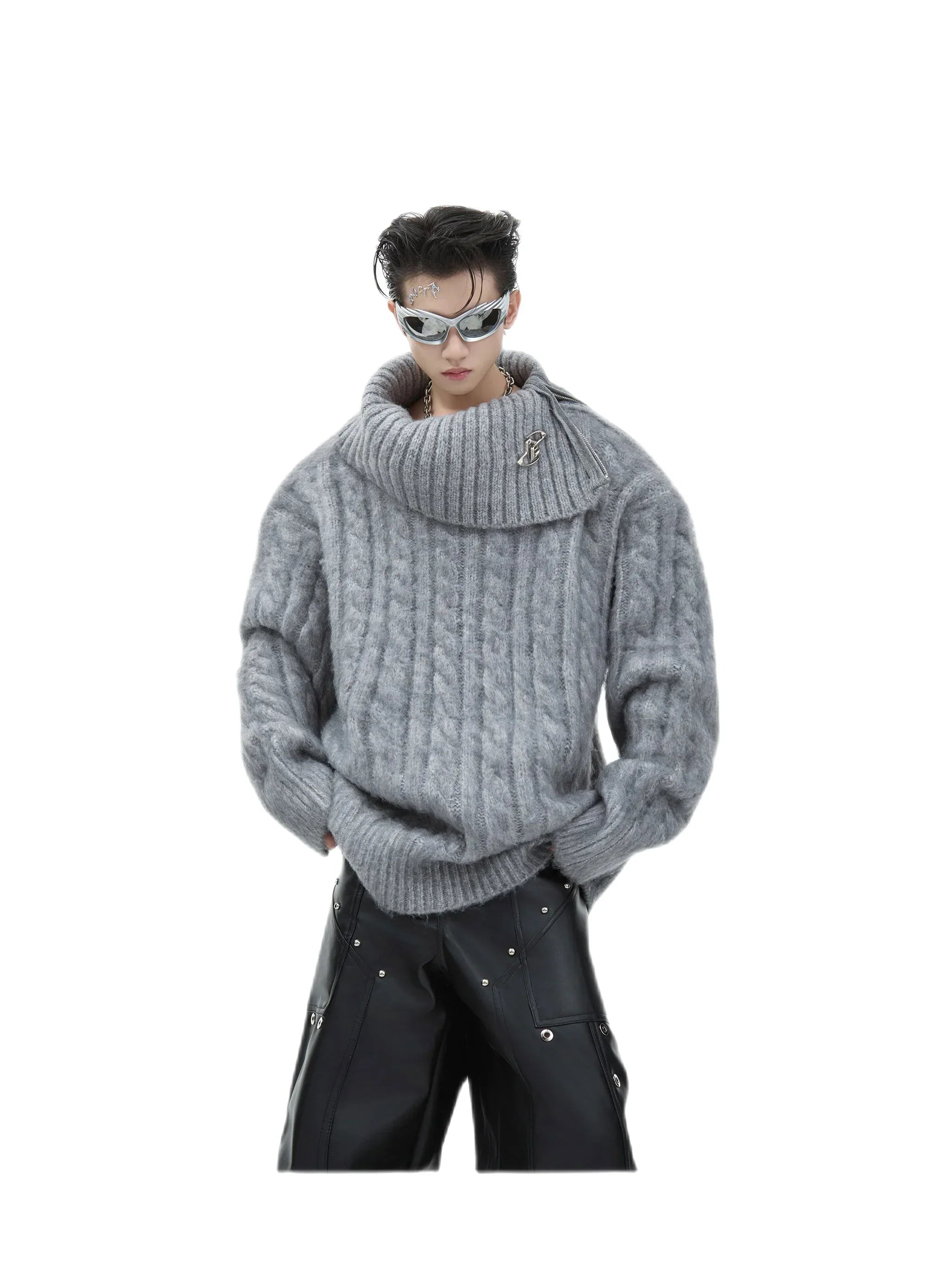 Opium Oversized Turtleneck Sweater - Fuga Studios