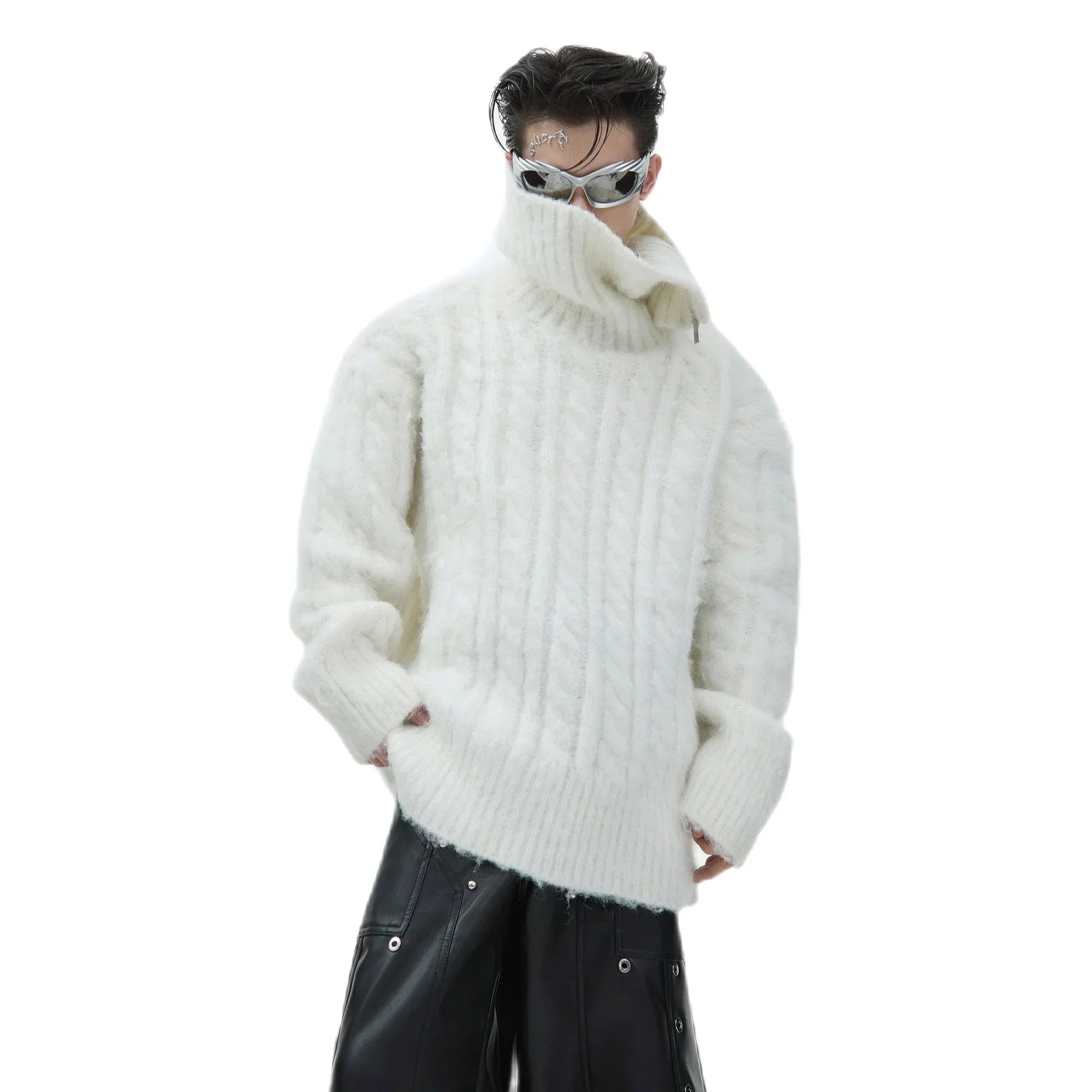 Opium Oversized Turtleneck Sweater - Fuga Studios