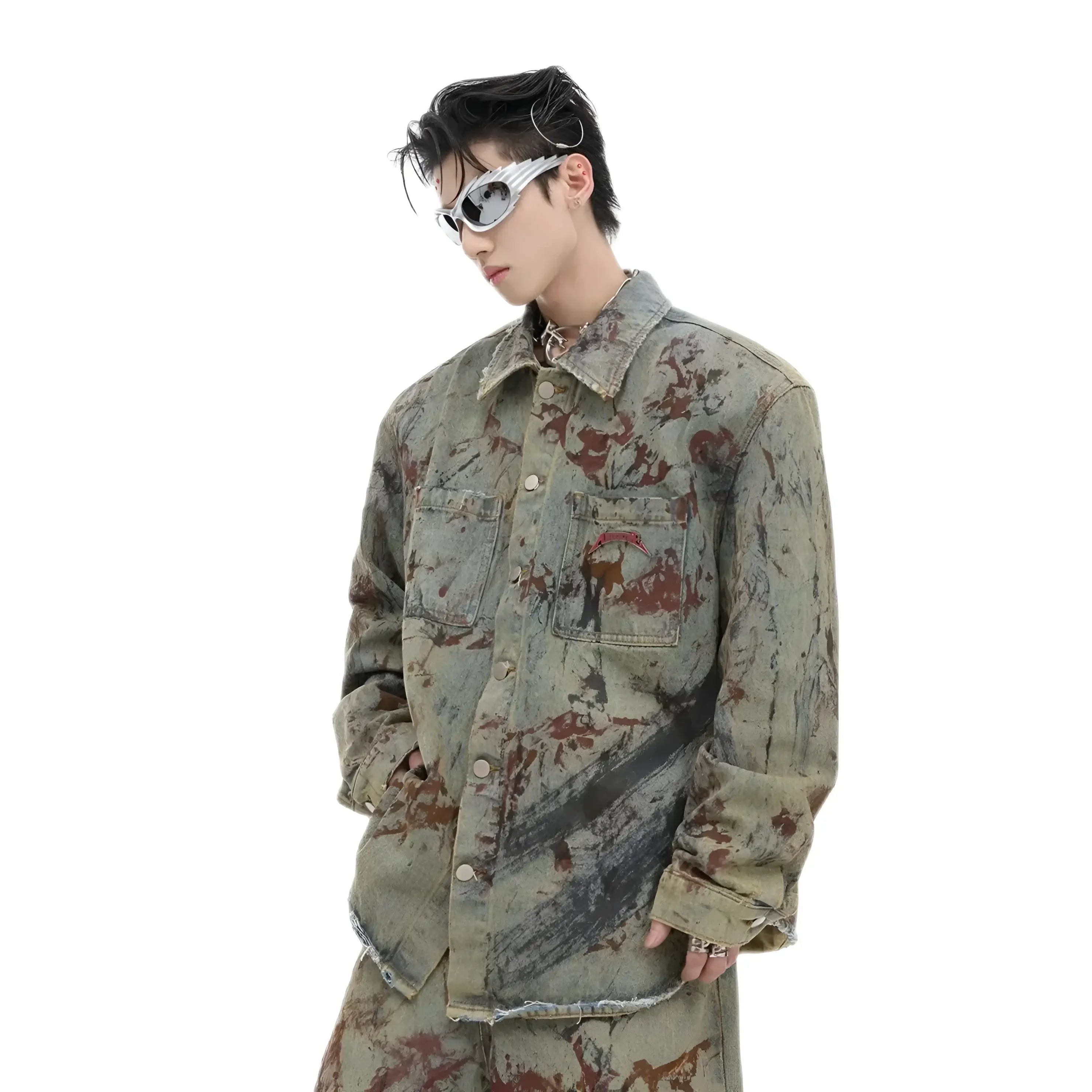 Opium Painted Denim Jacket - Fuga Studios