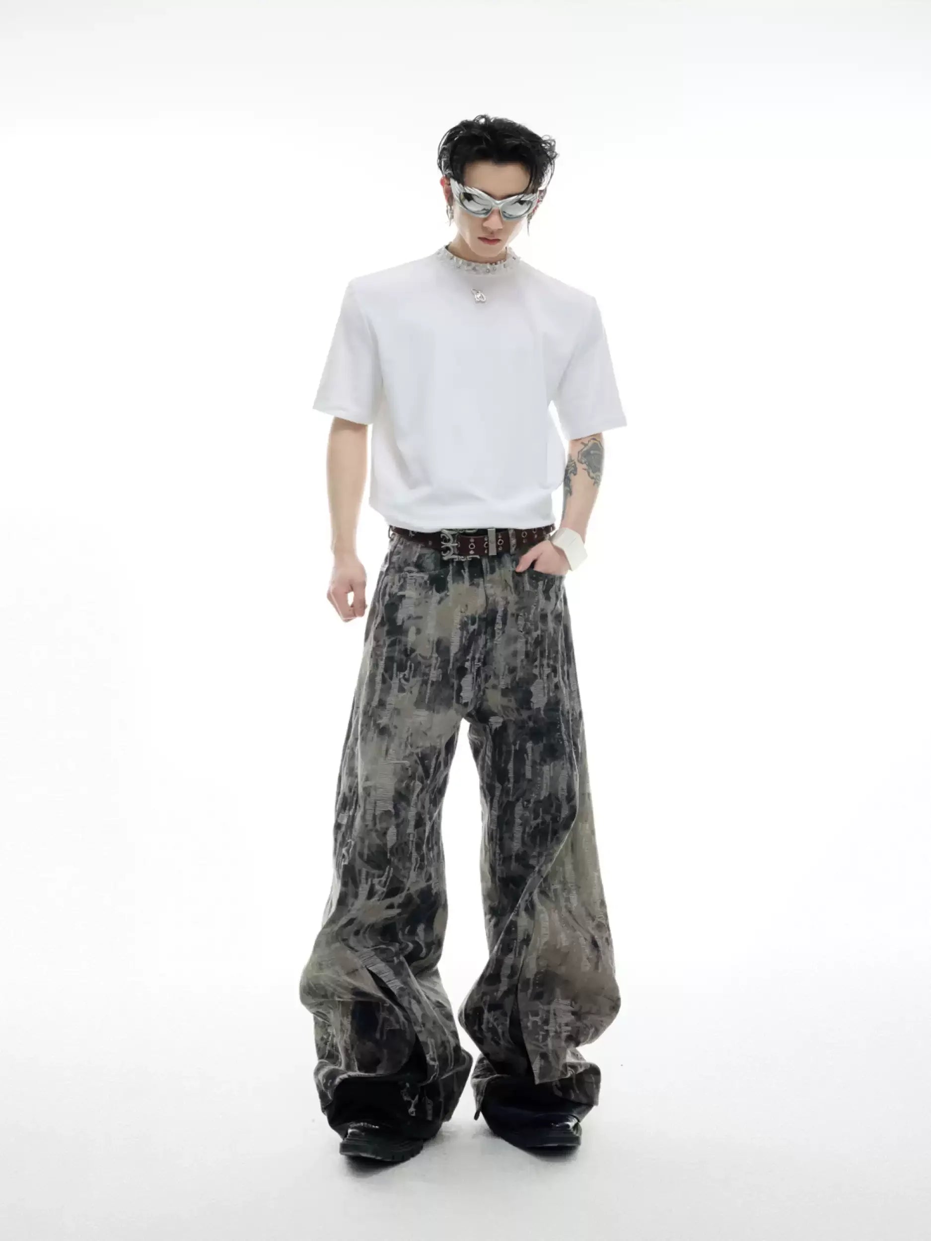 Opium Pearl Collar T-Shirt - Fuga Studios