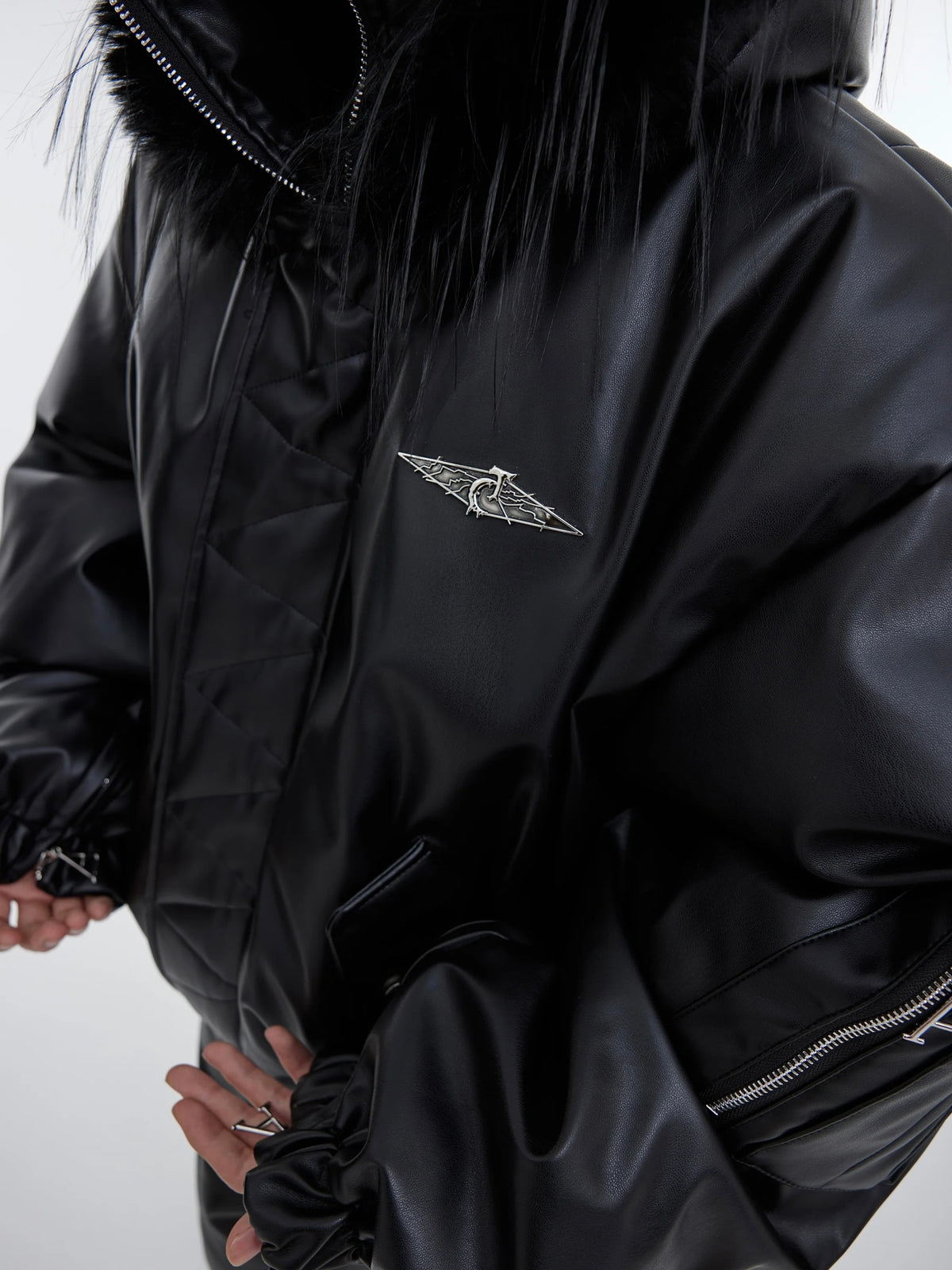 Opium Plush Leather Jacket - Fuga Studios