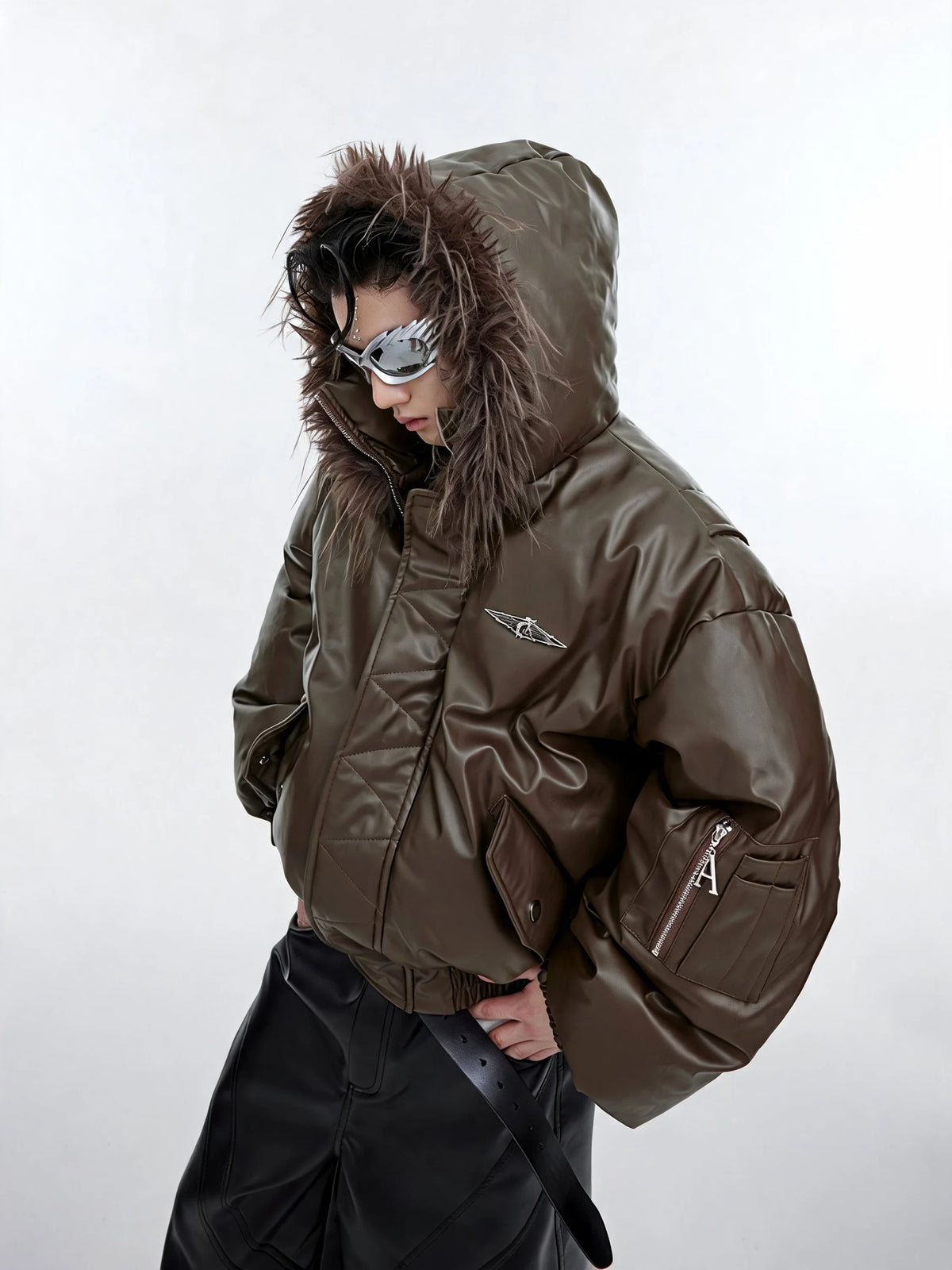Opium Plush Leather Jacket - Fuga Studios
