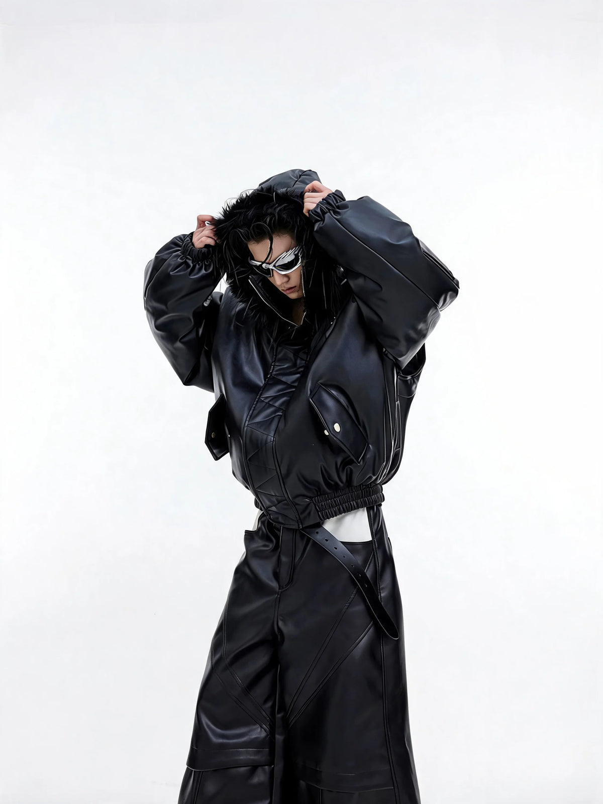 Opium Plush Leather Jacket - Fuga Studios