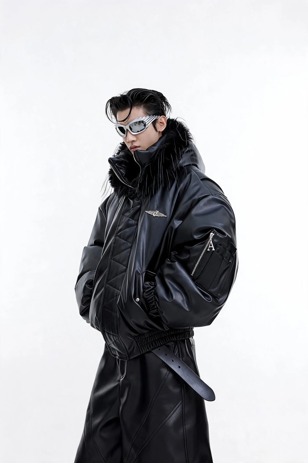 Opium Plush Leather Jacket - Fuga Studios