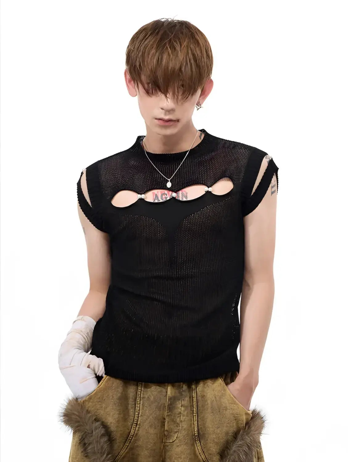 Opium Top de malha Rave