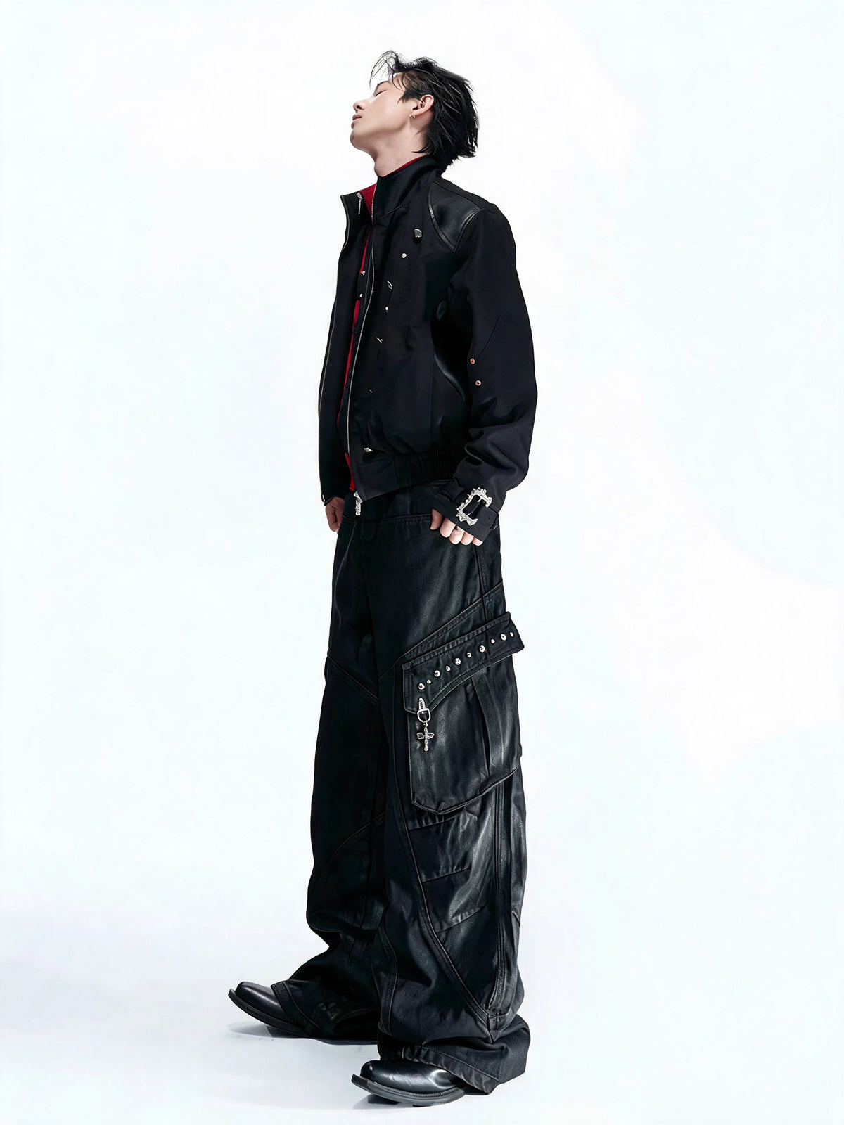 Opium Red Cross Jacket Schwarz - Fuga Studios