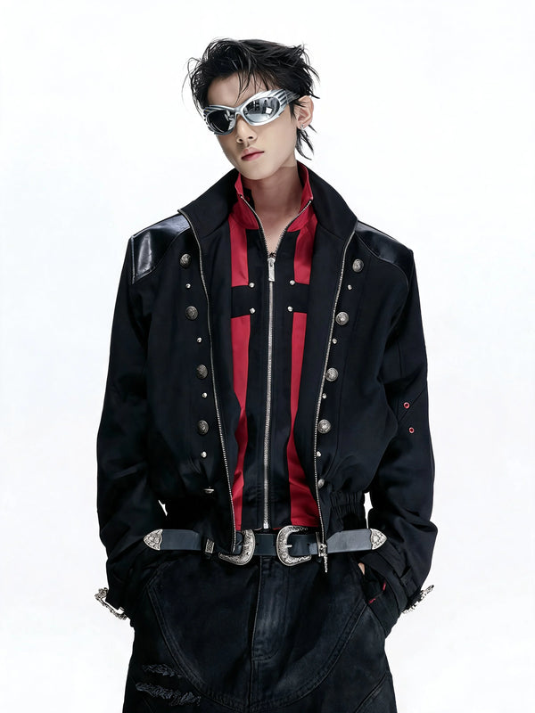 Opium Red Cross Jacket Schwarz - Fuga Studios