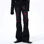 Placeholder Flared Denim Jeans Mens Patchwork - Fuga Studios