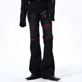 Placeholder Flared Denim Jeans Mens Patchwork - Fuga Studios