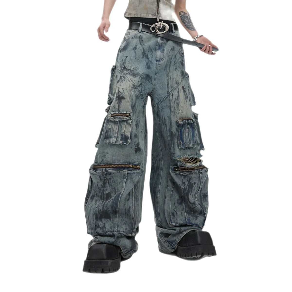 Opium Ripped Jeans. Contrast Pockets. | Fūga Studios