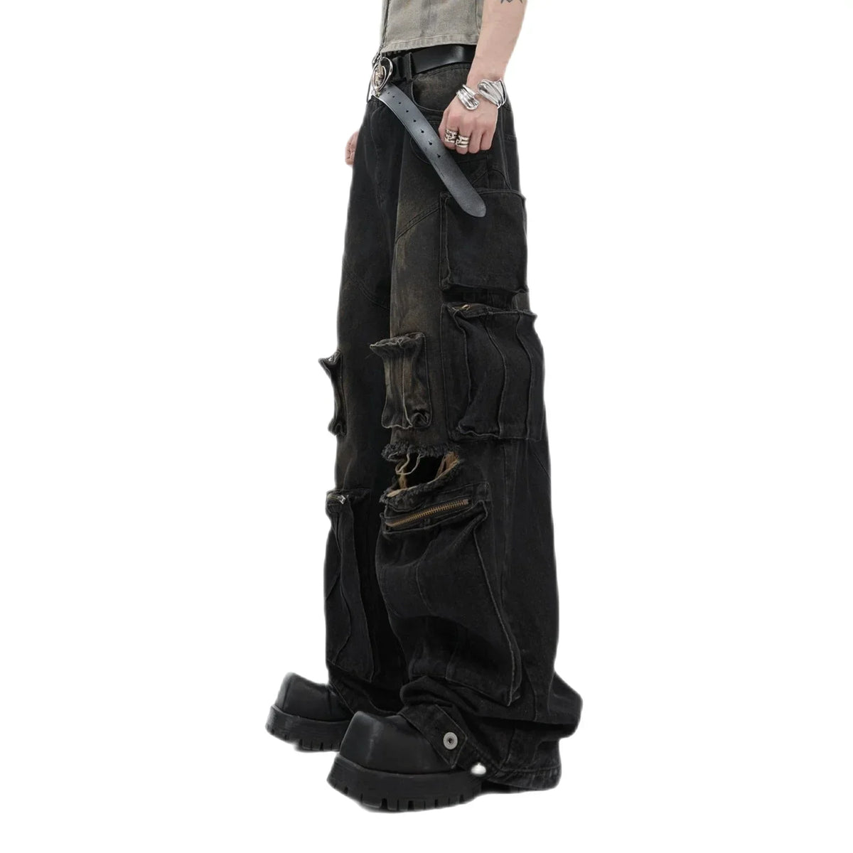 Opium Ripped Jeans. Contrast Pockets. | Fūga Studios