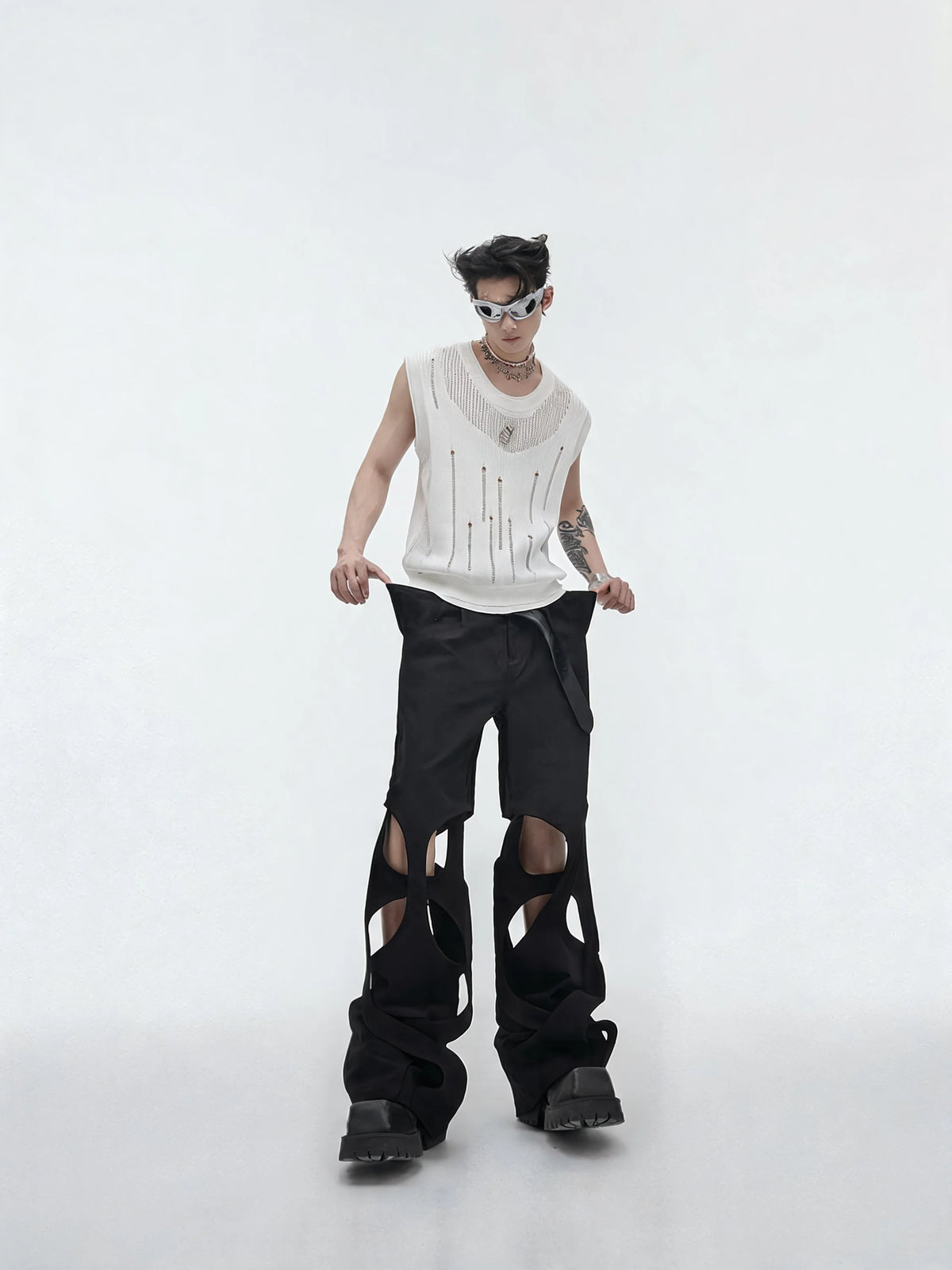 Opium Ripped Net Top - Fuga Studios