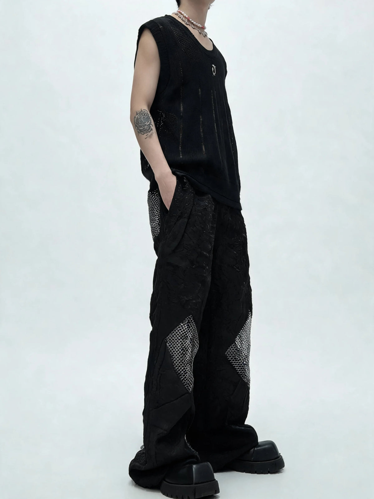 Opium Ripped Net Top - Fuga Studios
