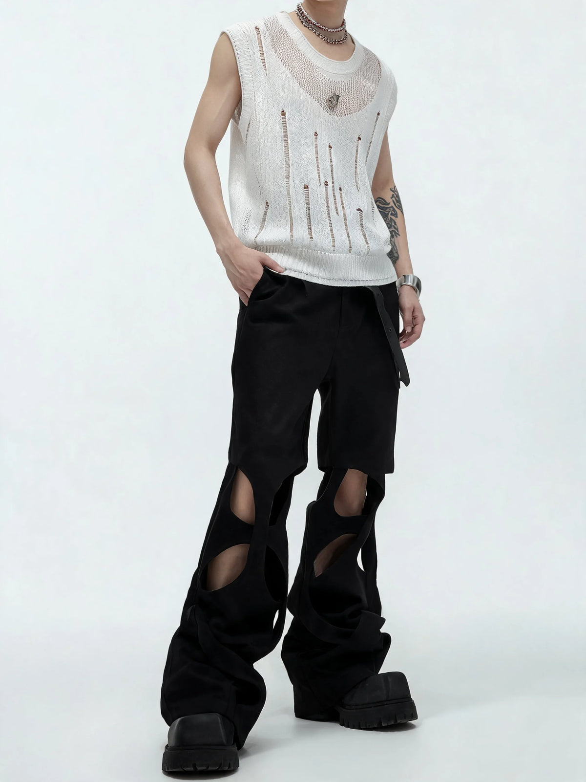 Opium Ripped Net Top - Fuga Studios