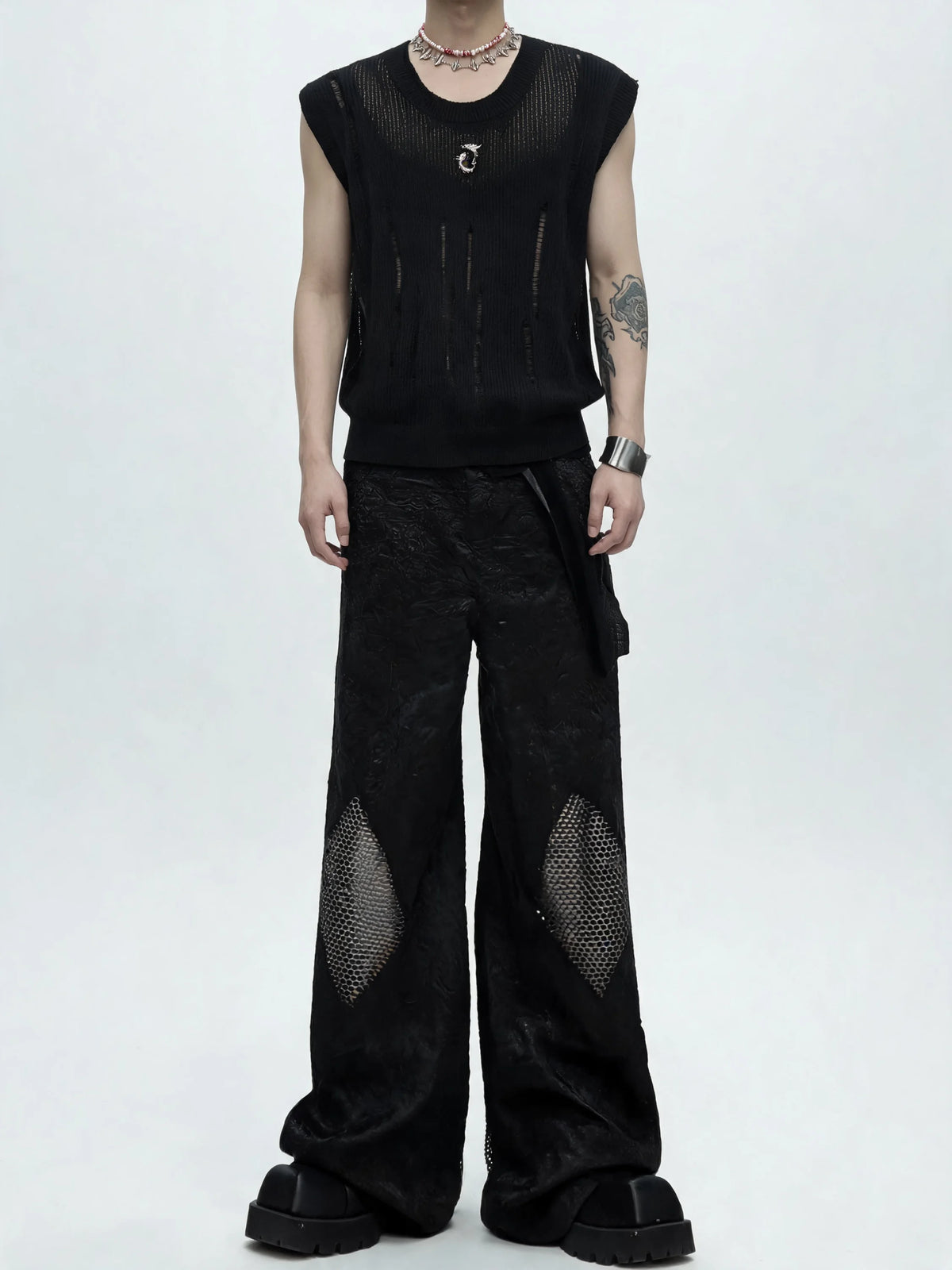Opium Ripped Net Top - Fuga Studios