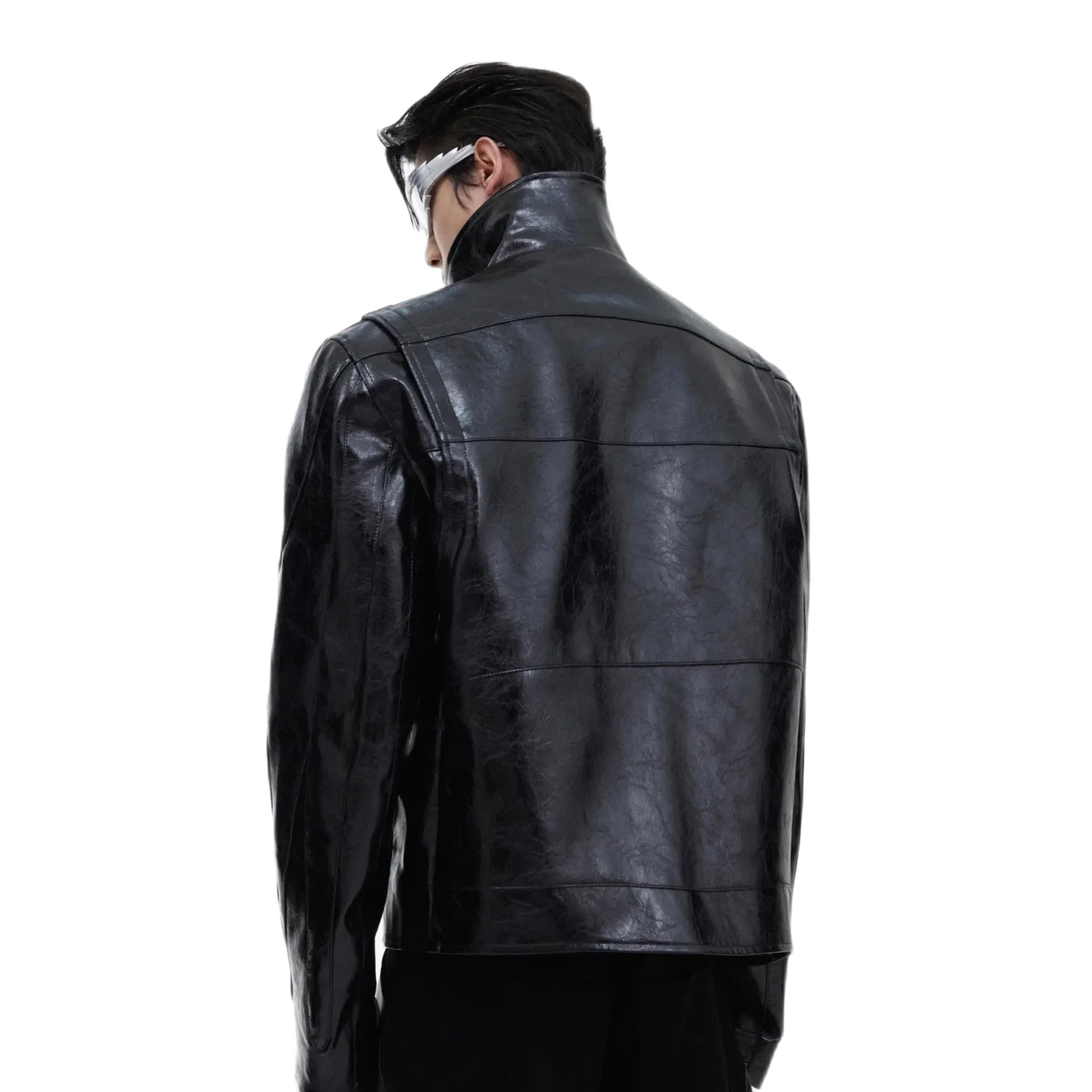 Opium Shiny Leather Jacket - Fuga Studios