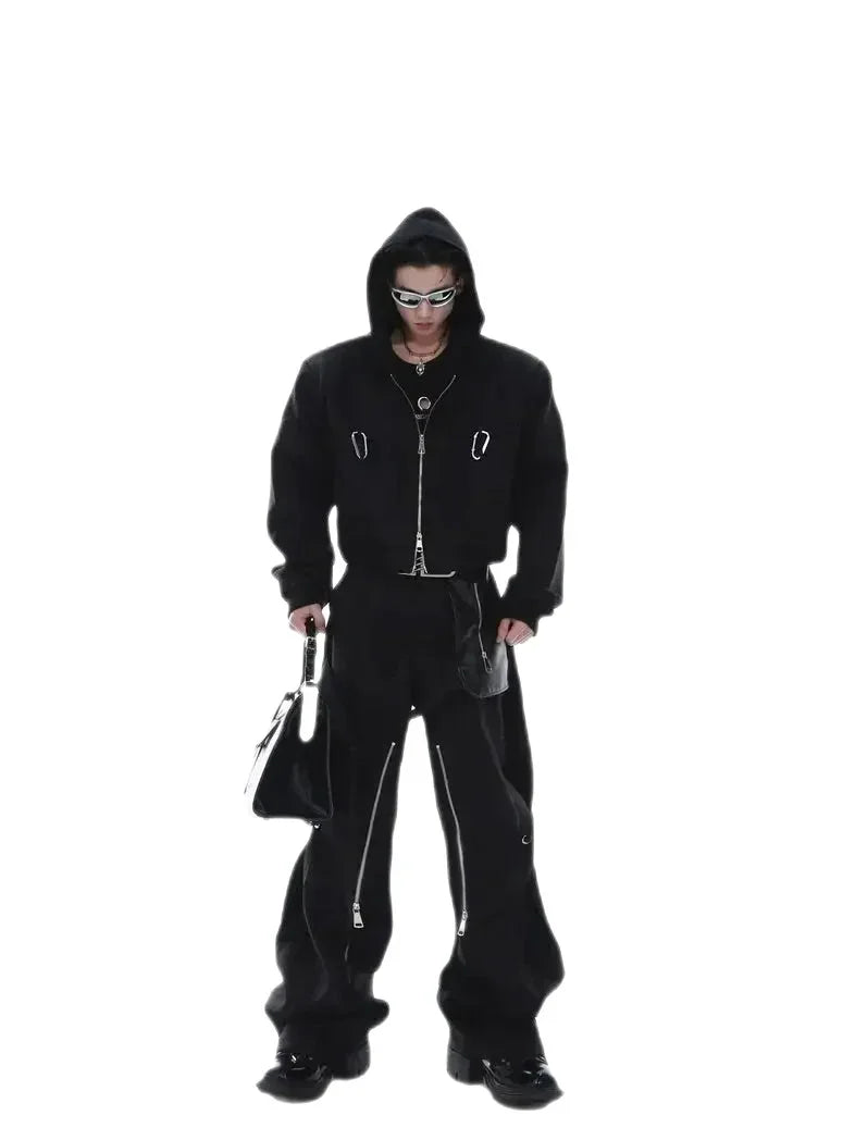 Opium Shoulder Pad Cropped Carabiner Jacket - Fuga Studios