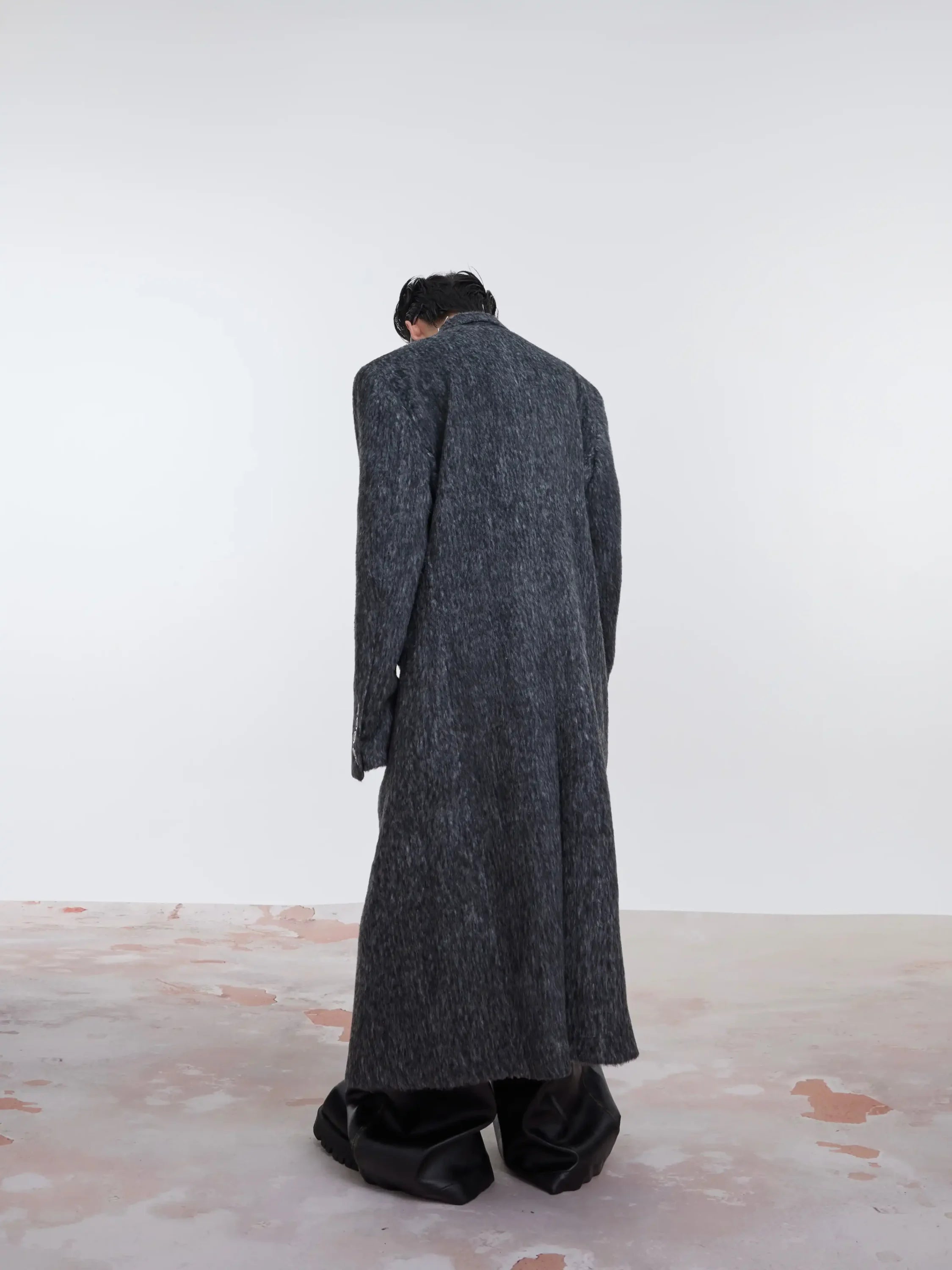 Opium Shoulder Padded Woolen Coat - Fuga Studios