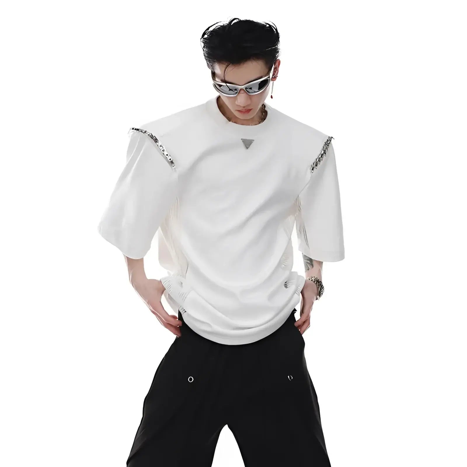 Opium Shoulder Zipper Shirt - Fuga Studios