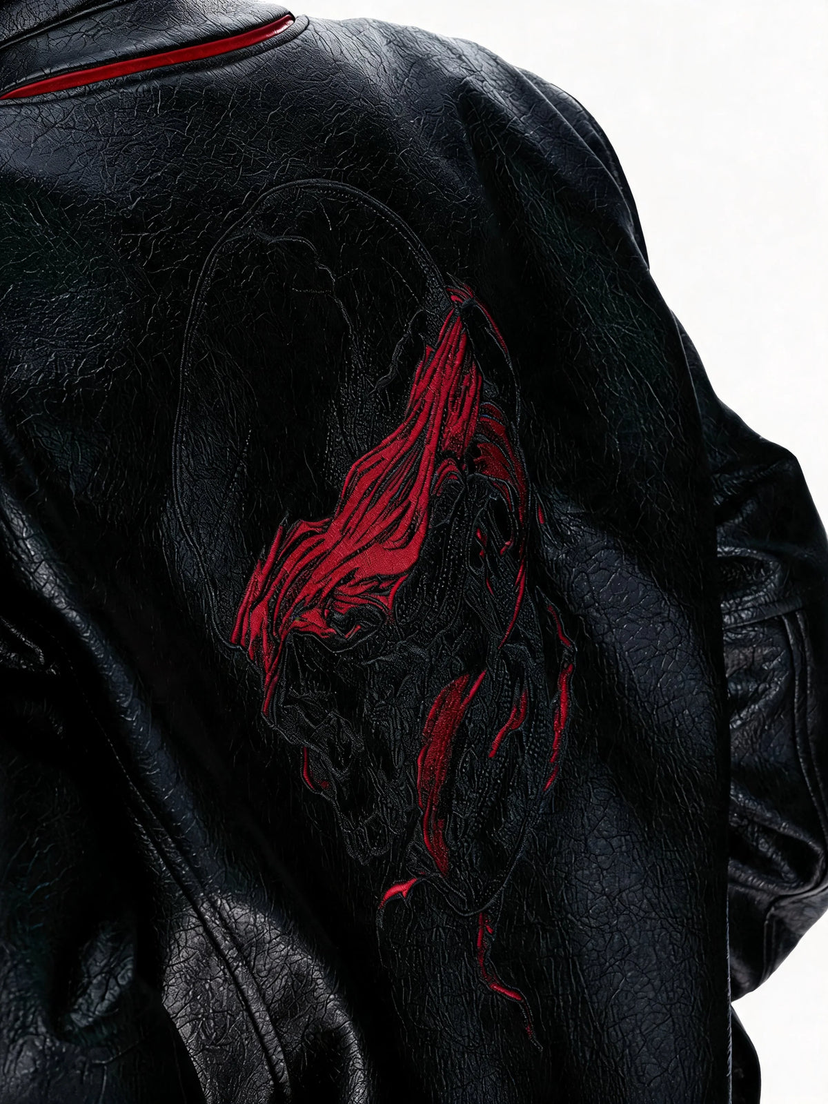 Opium Skull Leather Jacket Schwarz - Fuga Studios