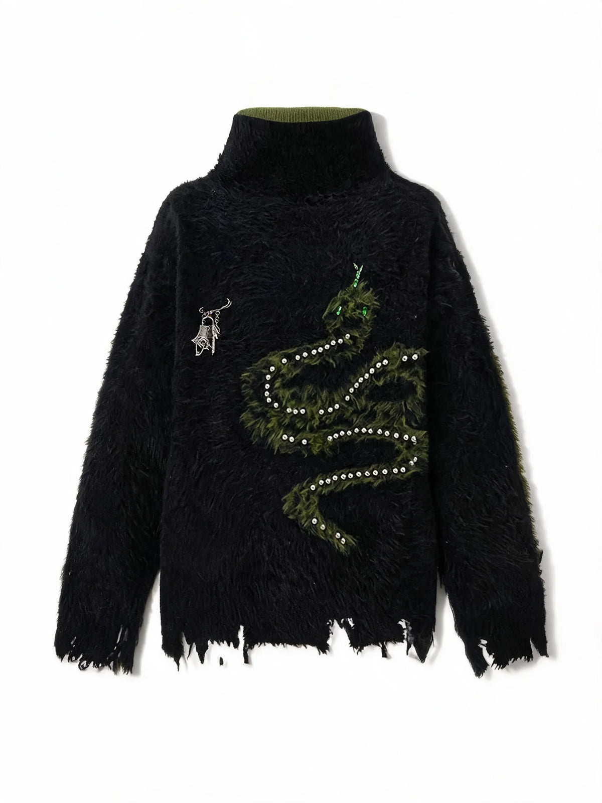 Opium Snake Fur Sweater - Fuga Studios
