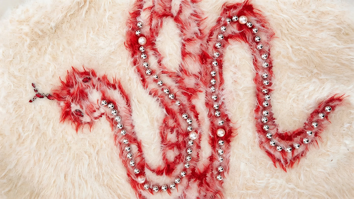 Opium Snake Fur Sweater - Fuga Studios