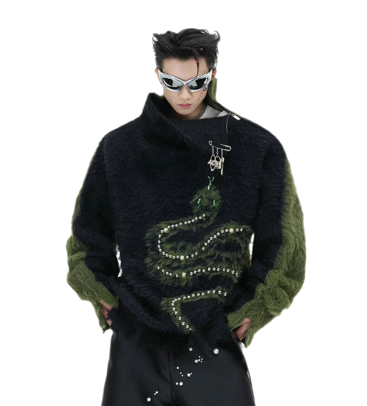 Opium Snake Fur Sweater - Fuga Studios