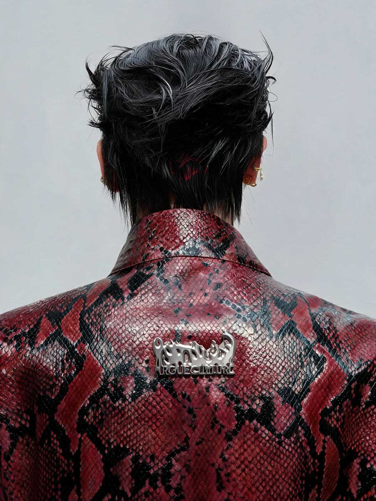 Opium Snakeskin Studded Bomber - Fuga Studios