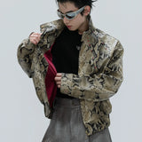 Opium Snakeskin Studded Bomber - Fūga-Studios