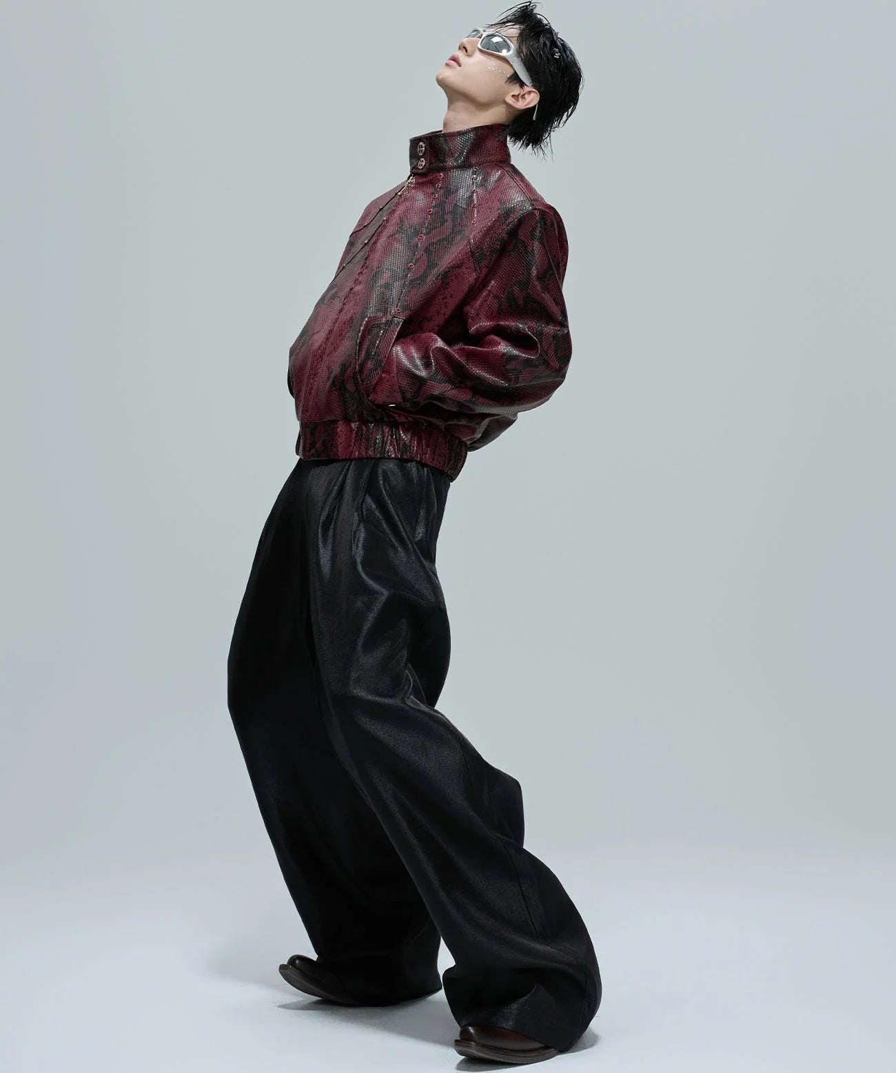 Opium Snakeskin Studded Bomber - Fūga-Studios