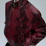 Opium Snakeskin Studded Bomber - Fūga-Studios