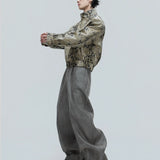 Opium Snakeskin Studded Bomber - Fūga-Studios