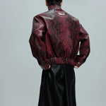 Opium Snakeskin Studded Bomber - Fūga-Studios