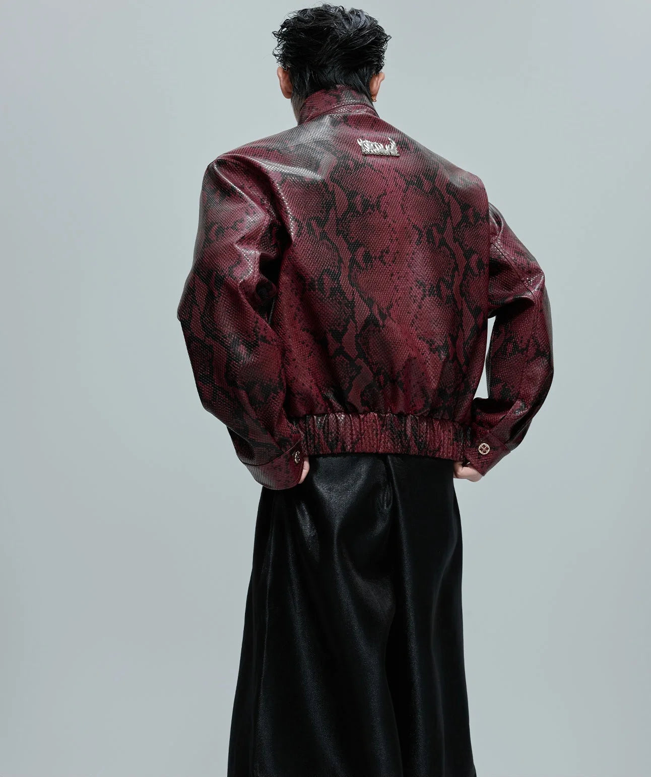 Opium Snakeskin Studded Bomber - Fūga-Studios