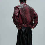 Opium Snakeskin Studded Bomber - Fūga-Studios