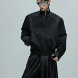 Opium Snakeskin Studded Bomber - Fūga-Studios